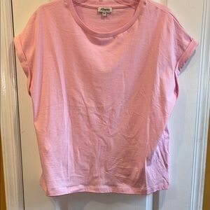 ALBARAY BRAND PINK SORRY SLEEVES WITH CUFF TEE SHIRT SIZE 14 UK..OVERSIZED LARGE